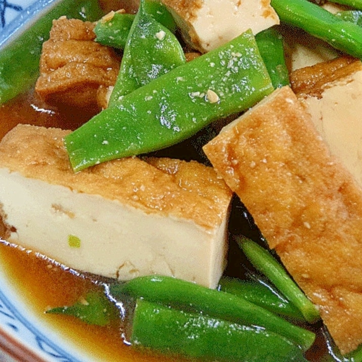 簡単お惣菜☆ 「厚揚げとササゲ味噌炒め煮」